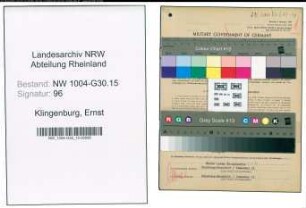 Entnazifizierung Ernst Klingenburg , geb. 29.06.1896 (Kapitaen)