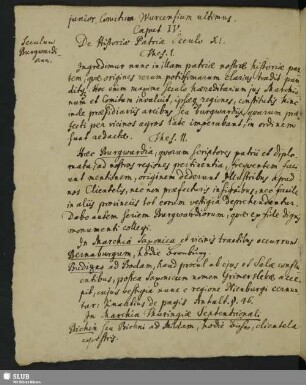 Caput IV. De Historiae Patriae Seculo XI