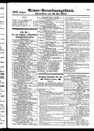 482.Ausgabe. Montag, 10. Mai 1915