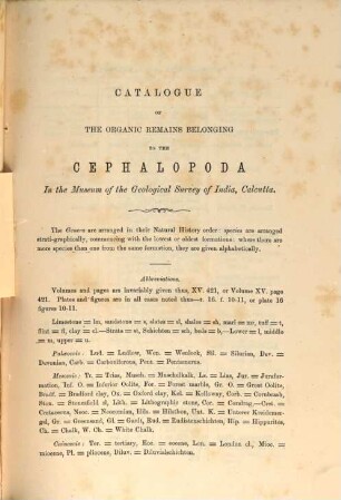 Catalogue of the Organic Remains belonging to the Echinodermata in the Museum of the Geological Survey of India, Calcutta : Geological Survey of India. 2