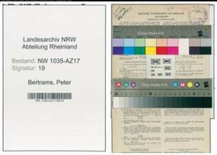 Entnazifizierung Peter Bertrams , geb. 29.01.1911 (Kaufmann)