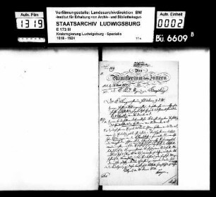 Münzsachen, Oberämter Weinsberg und Heilbronn
