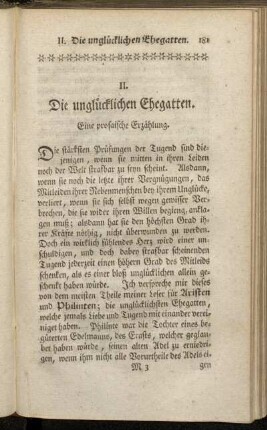 II. Die unglücklichen Ehegatten.