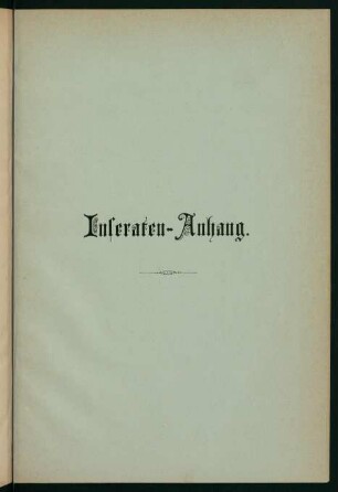 Inseraten-Anhang