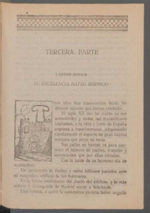 Capítulo primero - Su excelencia Mateo Bermejo