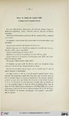 Séance du Comité du 5 juillet 1880