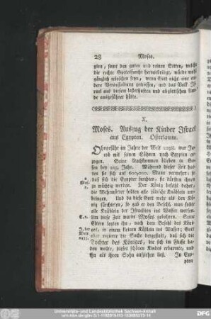 X. Moses. Auszug der Kinder Israel aus Egypten. Osterlamm.