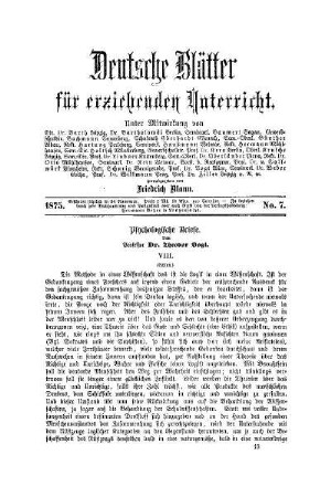 Psychologische Briefe : (Schluß)