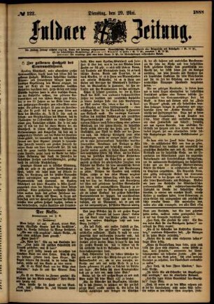Ausgabe vom Dienstag, den 29. Mai 1888.