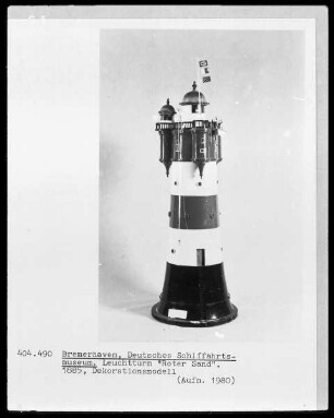 Leuchtturm "Roter Sand", 1885, Dekorationsmodell