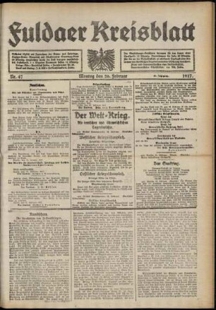 Ausgabe vom Montag, den 26. Februar 1917.