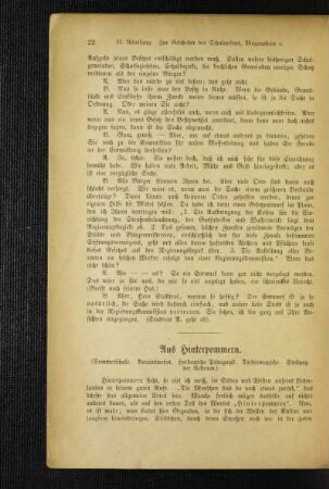 Aus Hinterpommern : (Sommerschule, Vereinswesen, Herbartsche Pädagogik, Diesterwegjahr, Stellung der Rektoren)