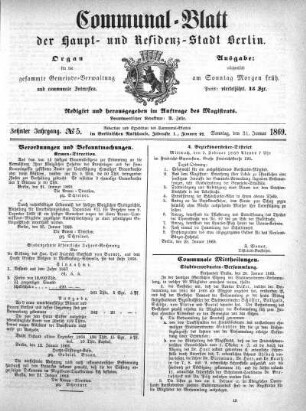 1869,5: No. 5, 31. Januar 1869