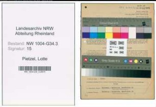Entnazifizierung Lotte Pietzel , geb. 02.01.1909 (Geschaeftsfuehrerin)
