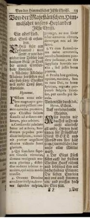Von der Majestätischen Himmelfahrt unsers Heylands Jesu Christi.