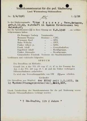 Zauner, Vitus