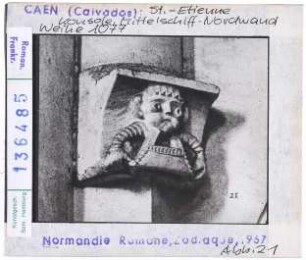 Caen: Saint-Etienne-le-Vieux, Mittelschiffsnordwand, Konsole