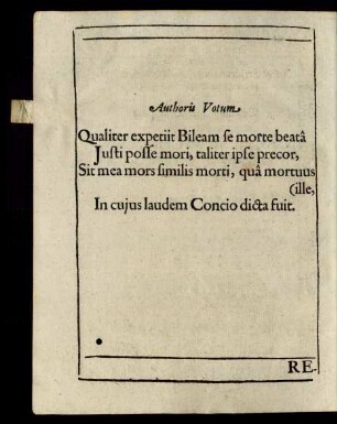 Authoris Votum