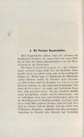 5. Die Preanger Regentschaften