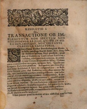 Dissertatio Iuridica Exhibens Resolutiones Practicorum Casuum
