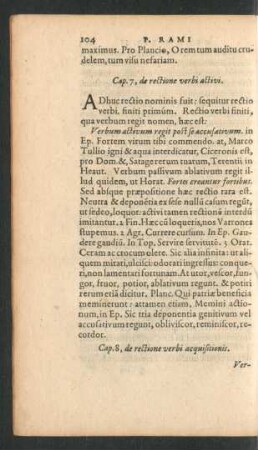 Cap. 7, de rectione verbi activi.