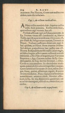Cap. 7, de rectione verbi activi.
