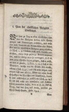 I. Von der christlichen Religion überhaupt.