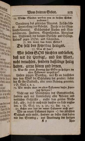 153-159, 31. Vom dritten Gebot (76-96)