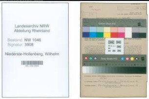 Entnazifizierung Wilhelm Niederste-Hollenberg , geb. 07.10.1890 (Landwirt)
