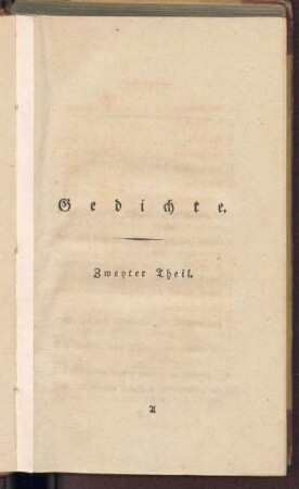 Gedichte. Zweyter Theil