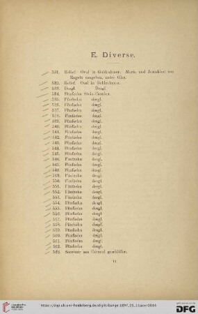 E. Diverse (Nr. 531- 633)