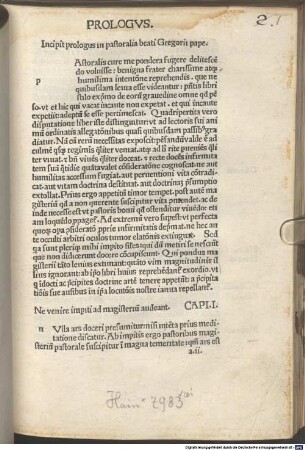 Regula pastoralis : mit Gedicht an den Leser 'Scire voles ...' (Walther, Initia 17338)