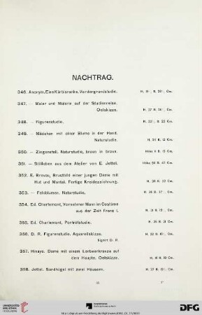 Nachtrag (Nr. 346-367)