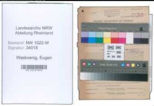 Entnazifizierung Eugen Waskoenig , geb. 03.06.1898 (Fabrikant)