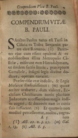 Compendium vitæ B. Pauli.