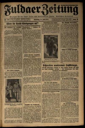 Erste Ausgabe vom Sonntag, den 12. Juli 1931.