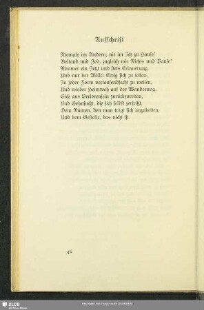 Aufschrift