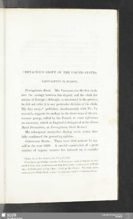 Cretaceous group of the United States