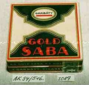 Pappschachtel für 25 Stück Zigaretten "GARBATY GOLD SABA"