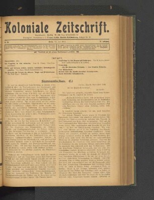 Nr. 29. Berlin, 14. Juli 1911. 12. Jahrgang.