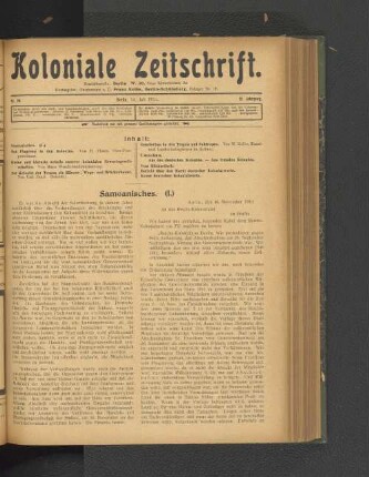 Nr. 29. Berlin, 14. Juli 1911. 12. Jahrgang.
