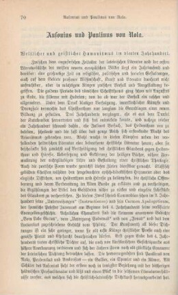 70-84 Ausonius und Paulinus von Nola