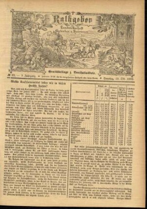 Ausgabe vom Sonntag, den 29. Oktober 1899.
