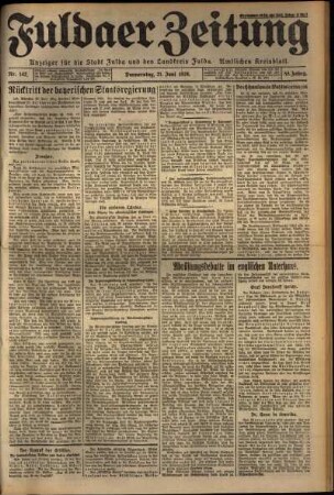 Ausgabe vom Donnerstag, den 21. Juni 1928.