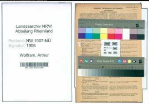 Entnazifizierung Arthur Wolfram , geb. 18.12.1918 (Verw.Angestellter)