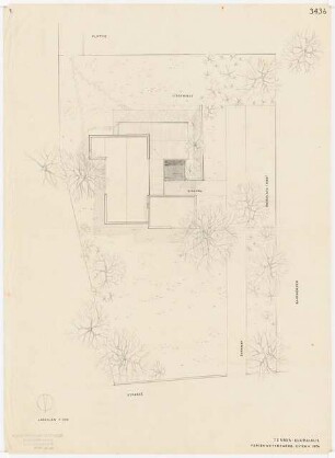 Tennis-Klubhaus: Lageplan, 1: 200