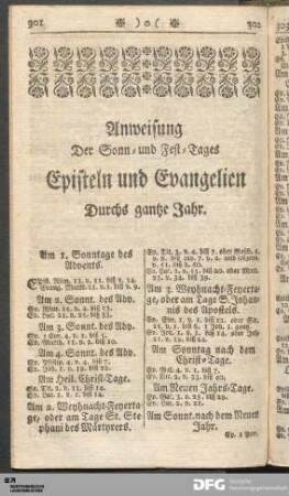Anweisung Der Sonn- und Fest-Tages Episteln und Evangelien Durchs gantze Jahr.