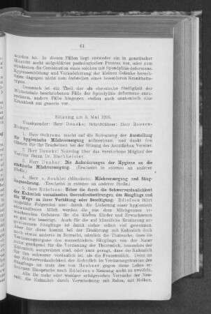 Sitzung am 5. Mai 1903.