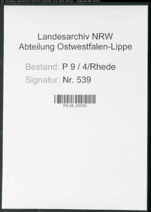 Namensverzeichnis Rhede, Sterbefälle