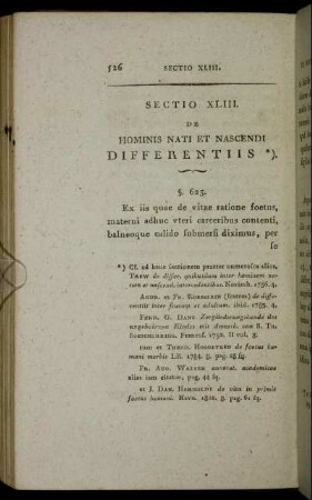 Sectio XLIII. De Hominis Nati Et Nascendi Differentiis